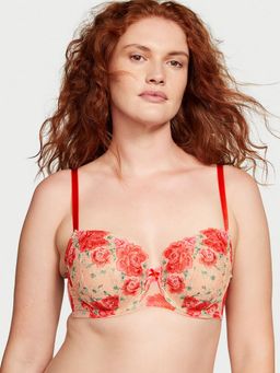 Victoria's Secret - Dream Angels Lightly Lined Floral Embroidery Demi Bra Beige
