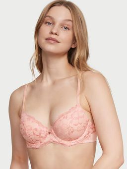 Victoria's Secret - Body Lightly Lined Lace-Cup Demi Bra Pink