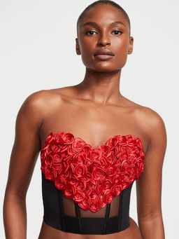 Victoria's Secret - Very Sexy VS Archives Rosette Corset Bra Top Black