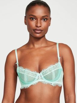Victoria's Secret - Dream Angels Wicked Lace Unlined Balconette Bra Blue