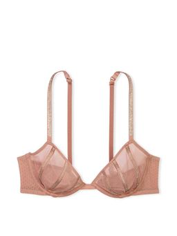 Victoria's Secret - Very Sexy Sheer Shine Unlined Low-Cut Demi Bra Pink