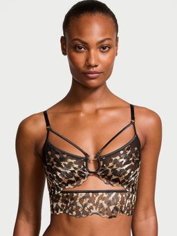 Victoria's Secret - Very Sexy Leopard Embroidery Strappy Bra Top Multi-Color