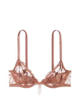 Victoria's Secret - Very Sexy Stardust Embroidery Unlined Low-Cut Demi Bra Pink