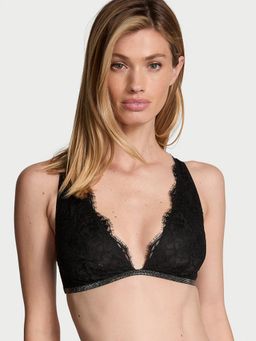 Victoria's Secret - Dream Angels Twinkle Lace Triangle Bra Black