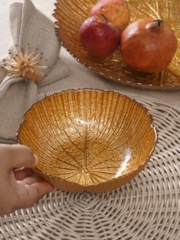 Pure Home + Living - Gold Lotus Leaf Decorative Bowl