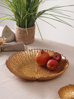 Pure Home + Living - Gold Lotus Leaf Decorative Bowl