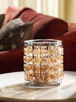 Pure Home + Living - Light Amber Crystal Tealight Holder