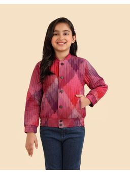 Fabindia - Red Cotton Ikat Jacket