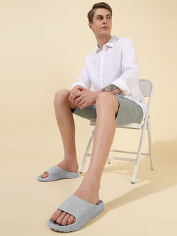 Yoho - Men Grey All-Terrain Cushioned Sliders