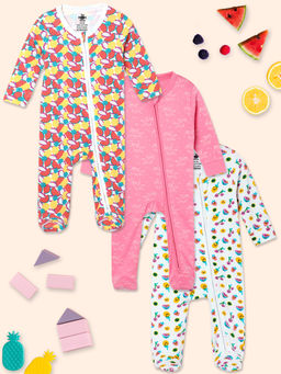 The Mom Store - Unisex Multi-Color Printed Baby Romper