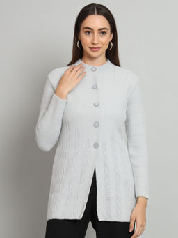 BROOWL - Women Self Design Cardigan