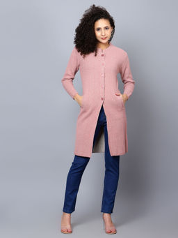 BROOWL - Womens Long Woolen Cardigan