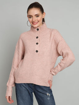 BROOWL - Womens High Neck Sweater