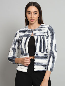 BROOWL - Womens Tie & Die Woollen Cardigan