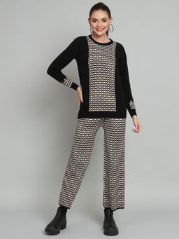 BROOWL - Womens Self Design Co-Ord (Set of 2)