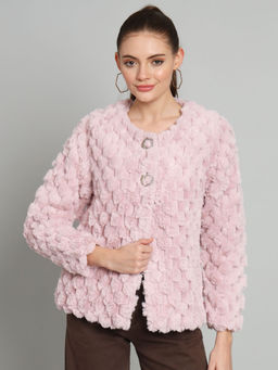 BROOWL - Womens Short Fur Cardigan
