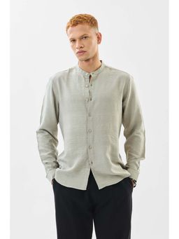 Snitch - Light Green Stripes Full Sleeves Slim Casual Shirt