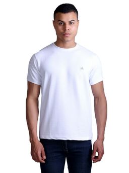 Parcel Yard - Men's White Solid Full Sleeves T-Shirt