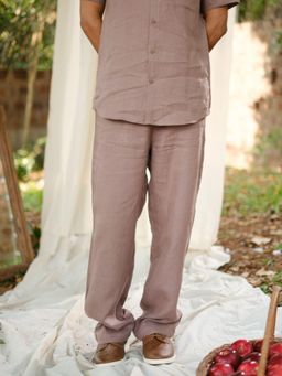 Creatures of Habit - Linen Pull-Up Pants- Taupe