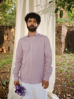 Creatures of Habit - Linen Full Sleeve Shirt- Lavender