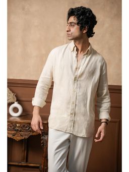 J.LINUM Co - Alabaster Sand Linen Beige Shirt
