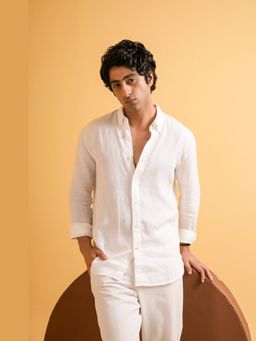 J.LINUM Co - Ivory Cloud Linen Shirt