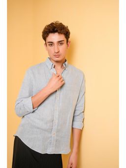 J.LINUM Co - Azure Mist Linen Blue Shirt