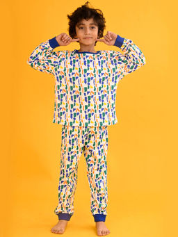 ANTHRILO - Shapes Long Sleeves Warm Thermal Set - White