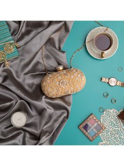 THE TAN CLAN - Baiza Hand Embroidered Clutch