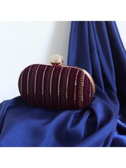 THE TAN CLAN - Bell Embroidered Oval Clutch