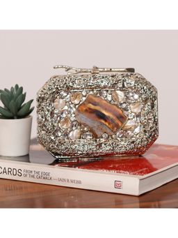 THE TAN CLAN - Burj Mother of Pearl Embellished Clutch