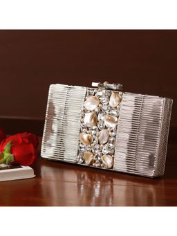 THE TAN CLAN - Daniya Mother of Pearl Embellished Clutch