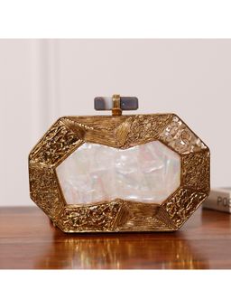 THE TAN CLAN - Inaayat Mother of Pearl Embellished Clutch