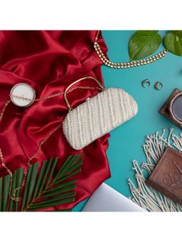 THE TAN CLAN - Maria Hand Embroidered Clutch