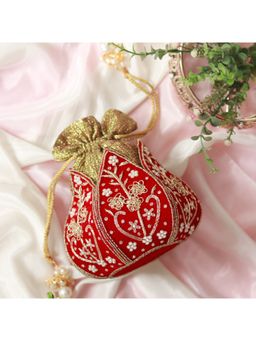 THE TAN CLAN - Pushp Zardozi Embroidered Mini Lotus Potli