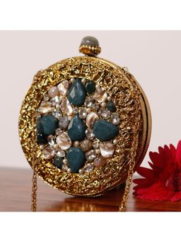 THE TAN CLAN - Qurbat Mother of Pearl Embellished Clutch