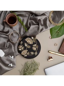 THE TAN CLAN - Rashida Hand Embroidered Clutch