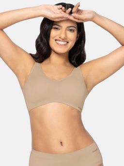 Amante - Polyamide Solid Padded Full Cup Wire Free T-shirt Bra - Nude