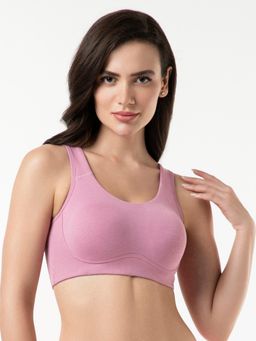 Amante - Cotton Solid Non-Padded Full Cup Wire Free T-shirt Bra - Pink
