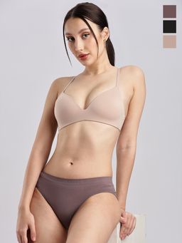 Calvin Klein - Womens Multi Coloured Solid Panty (Pack of 3)