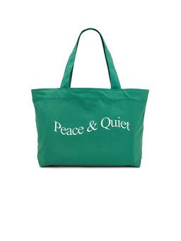 Museum of Peace and Quiet - Wordmark Pigment Dyed Tote Handbag Green