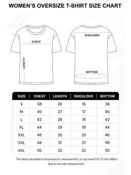 Status Mantra - Aqua Typography Oversized T-Shirt