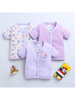 Bumzee - White Girls Half Sleeves Jablas (Pack of 3)