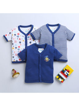 Bumzee - Navy Boys Half Sleeves Jablas (Pack of 3)