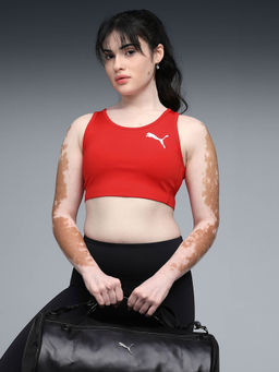 Puma - Red Cross The Line Women's Sweat-Wicking Crop Tank Top