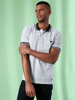 Campus Sutra - Men Half Sleeves Sleeve Stylish Striped Casual T-shirts