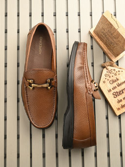 EGOSS - Nova Premium Genuine Leather Casual Loafers Tan
