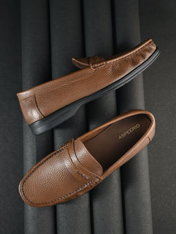 EGOSS - Nova Premium Genuine Leather Casual Loafers Tan