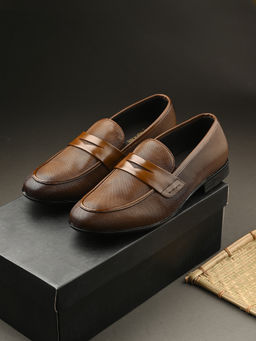 EGOSS - Nova Premium Genuine Leather Formal Loafers Tan