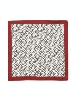 Peter England - Men White Printed Formal Pocket Square
